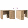 vidaXL Hoekbureau met lade Artisan Eiken 102 x 88 x 75 cm