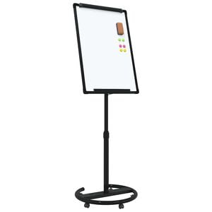 vidaXL Magnetisch whiteboard Zwart en Wit 62 x 62,5 x 197 cm EPS