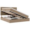 vidaXL Opbergbed met LED met opslag Cappuccino 180 x 200 cm Nep Leer