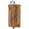 vidaXL Badkamer Kast Oud Hout 30 x 35 x 80 cm Bewerkt hout & Metaal