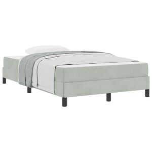 vidaXL Boxspringbed met matras Lichtgrijs 120 x 220 cm Stof