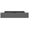 vidaXL Bedframe met 4 lades massief grenenhout donkergrijs 140x200 cm
