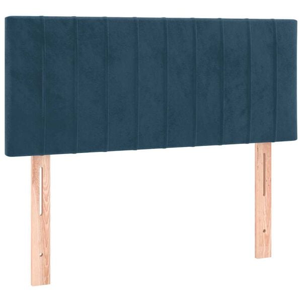 vidaXL Hoofdbord 80x5x78/88 cm fluweel donkerblauw