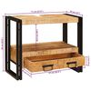 vidaXL Wastafel Kast met lade Bruin 71 x 33 x 58 cm Massief Mango Hout