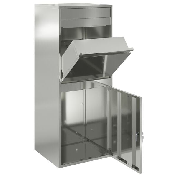 vidaXL Pakket inwerp box Zwart 41 x 38 x 103 cm Gegalvaniseerd staal