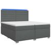 vidaXL Boxspringbed met matras Donkergrijs 200 x 200 cm Stof