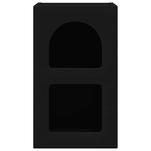 vidaXL Nachtkastje Zwart 29,5 x 33,5 x 50 cm Bewerkt hout