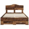 vidaXL Bedframe met hoofdeinde Oudhout 120 x 190 cm Bewerkt hout