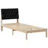 vidaXL Bedframe met Gevoerd Hoofdgedeelte Bruin 75 x 190 cm