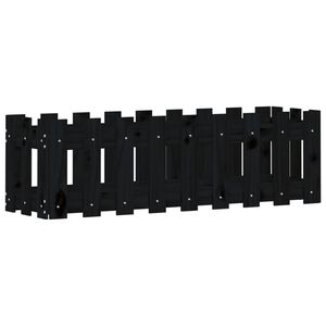 vidaXL Plantenbak verhoogd hekontwerp 100x30x30 cm grenenhout zwart