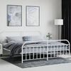vidaXL Bedframe met hoofd- en voeteneinde metaal wit 200x200 cm