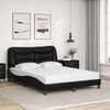 vidaXL Bedframe zonder matras "Hvar" kunstleer zwart 140x200 cm