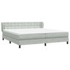 vidaXL Boxspring met matrassen fluweel lichtgrijs 180x210 cm