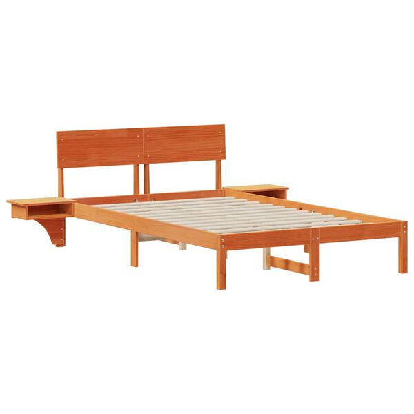 vidaXL Bedframe Wasbruin 140 x 200 cm Massief grenenhout