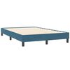 vidaXL Boxspring met matras en LED fluweel donkerblauw 120x210 cm