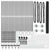 vidaXL zeshoekig gaasgek met palen 50 x 1,6 m PVC-Coated Staal Grijs