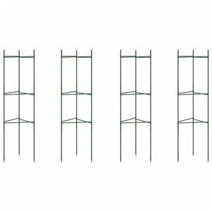 vidaXL Tomatenkooien 4 st 116 cm staal en polypropeen