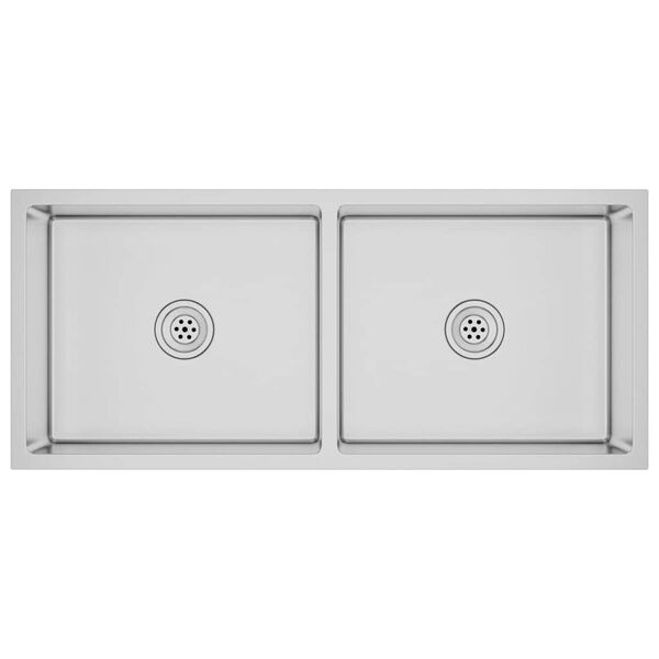 vidaXL Gootsteen handgemaakt roestvrij staal