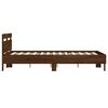 vidaXL Bedframe met hoofdeinde bruin eikenkleur 135x190 cm