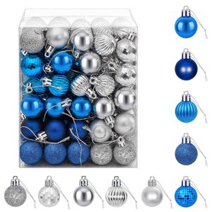 vidaXL Kerstballen set 150 st Blauw en zilver 3 cm Polystyreen