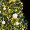 vidaXL Kunstkerstboom met 300 LED's kerstballen en sneeuw 240 cm