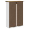 vidaXL Schoenenrek BODO 80x35x118 cm wit en bruin