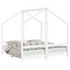 vidaXL Kinderbedframe 2x(80x160) cm massief grenenhout wit