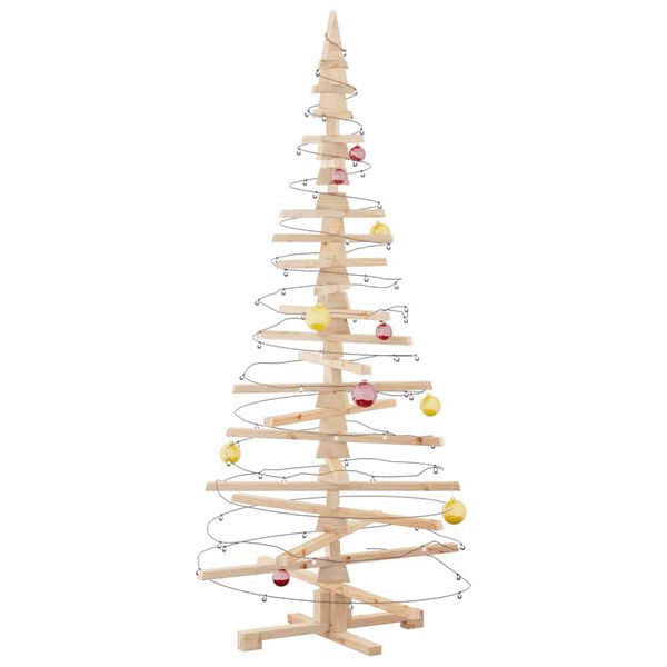 vidaXL Kerstdecoratie kerstboom 180 cm massief grenenhout
