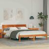 vidaXL Bedframe Wasbruin 160 x 200 cm Massief grenenhout