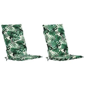 vidaXL 2-delige Hoogrug Kussen GEMERT 2 pcs 100% Polyester Bladpatroon