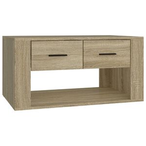 vidaXL Salontafel 80x50x40 cm bewerkt hout sonoma eikenkleurig