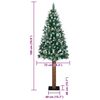 vidaXL Slanke Kerstboom Groen 180 cm PVC en massief dennenhout