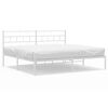 vidaXL Bedframe met hoofdbord metaal wit 180x200 cm