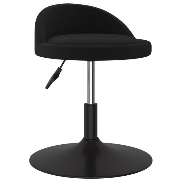 vidaXL Eetkamerstoel draaibaar fluweel zwart