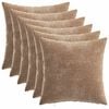 vidaXL Kussensloop 6 st HEERLEN Bruin 35 x 35 cm Chenille Stof
