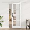 vidaXL Schuifdeur ORKDAL Wit 73,5 x 211 cm Massief grenenhout en glas