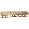 vidaXL Buiten bankenset met kussen 6 pcs Natuurlijk en Beige