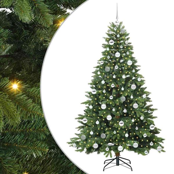 vidaXL Kunstkerstboom met 300 LED met standaard Groen 180 cm PE en PVC