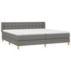 vidaXL Boxspring met matras stof donkergrijs 180x200 cm