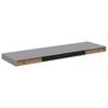 vidaXL Wandschappen zwevend 2 st 80x23,5x3,8 cm MDF grijs
