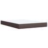 vidaXL Boxspring met matras stof donkerbruin 160x200 cm