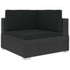 vidaXL 8-delige Loungeset met kussens poly rattan zwart