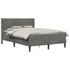 vidaXL Bedframe met matras Donkergrijs 140 x 200 cm Fluweel