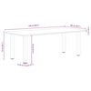 vidaXL Eettafel rechthoekig 220x100x74 cm massief eikenhout lichtbruin
