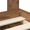 vidaXL Bedframe met hoofdeinde Oudhout 140 x 190 cm Massief grenenhout