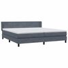 vidaXL Boxspring met matras fluweel donkergrijs 180x210 cm