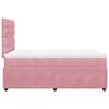 vidaXL Boxspring met matras fluweel roze 120x190 cm