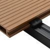 vidaXL Terrasplanken HKC met accessoires 15 m&sup2; 4 m teak