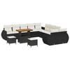 vidaXL Tuinbankenset 13 st Zwart poly rattan