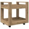 vidaXL Bureau Trolley Artisan Eiken 60 x 45 x 60 cm Bewerkt hout